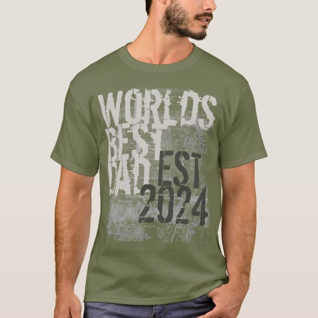 Custom Worlds Best Dad Grunge Graffitti Text Shirt (Front)