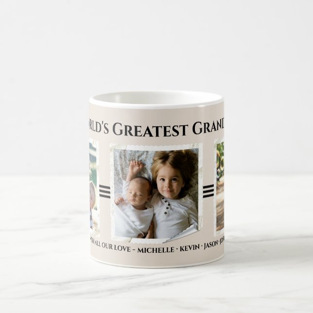 Custom World's Greatest Grandma | Photo Coffee Mug (Center)