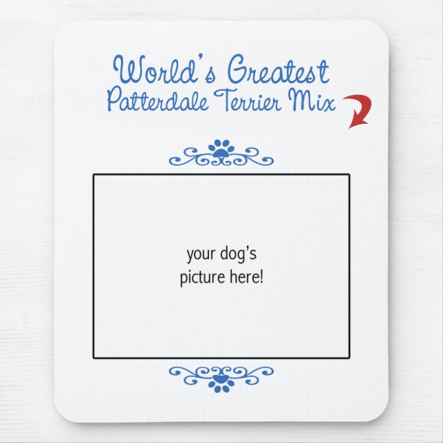 Custom Worlds Greatest Patterdale Terrier Mix Mouse Mat (Front)