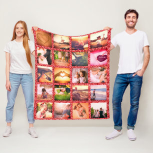 Custom wrapped with love fleece blanket