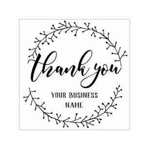 Custom Wreath Thank You Self-inking Stamp
