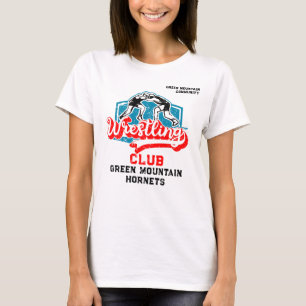 Custom Wrestling Team Club School Name Number T-Shirt