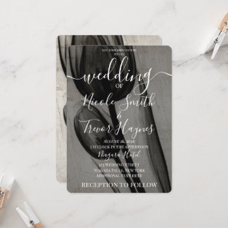 Custom X-Ray Sepia Dark Tulips Wedding Invitation