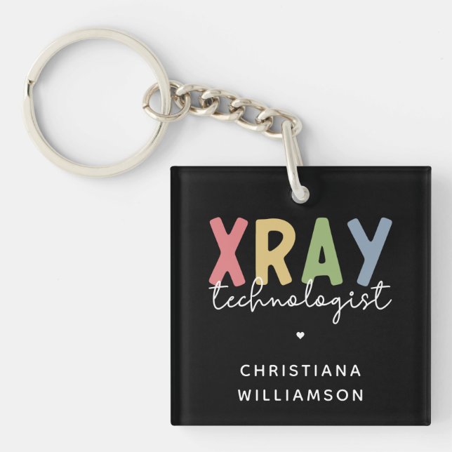Custom Xray Technologist X-ray Tech Gifts Key Ring (Front)