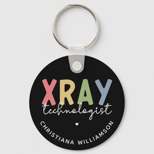 Custom Xray Technologist X-ray Tech Gifts Key Ring (Front)
