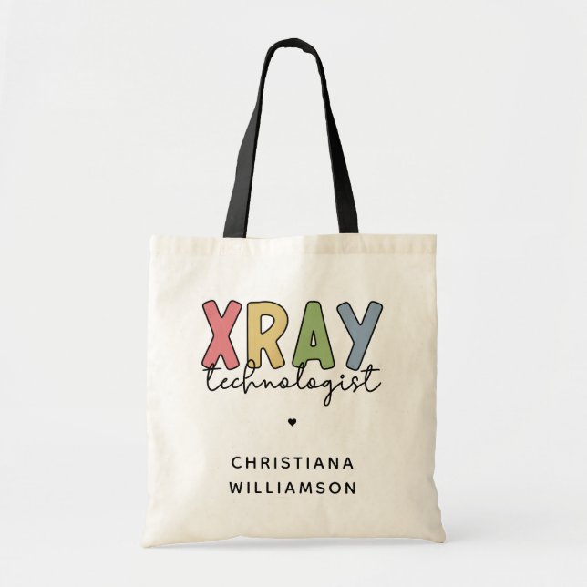 Custom Xray Technologist X-ray Tech Gifts Tote Bag (Front)