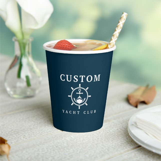 Custom Yacht Cups, Custom Yacht Gift  Paper Cups (Insitu)