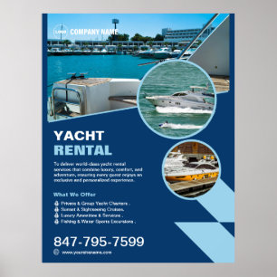 Custom Yacht Rental Poster