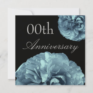 Custom Year Anniversary Invitation TURQUOISE Rose