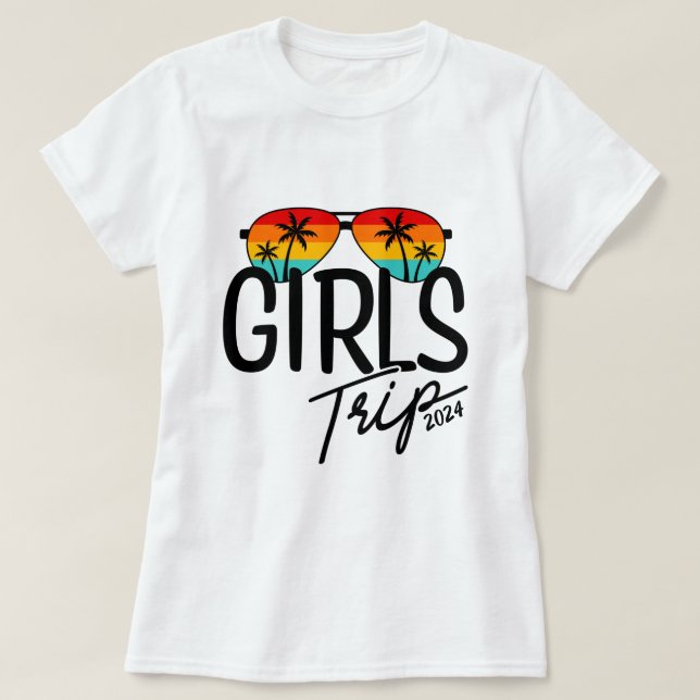 Custom Year Girls Trip Group Matching T-Shirt (Design Front)