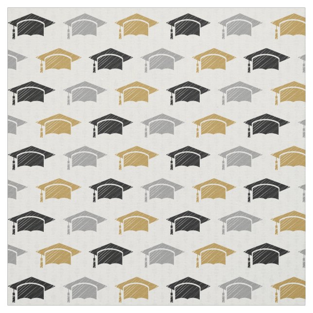 Custom Year Graduation Cap Trio Pattern Fabric (Swatch)