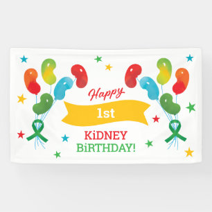Custom Year Kidney Transplant Birthday Banner