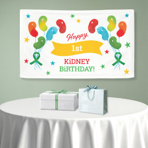 Custom Year Kidney Transplant Birthday Banner