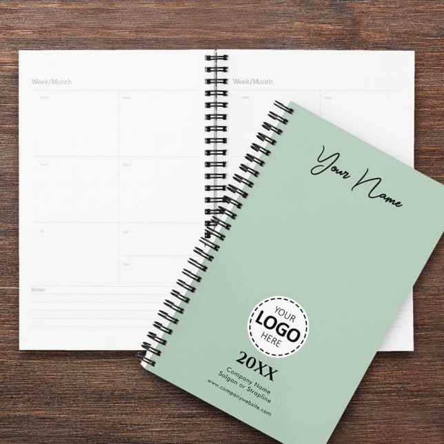 Custom Year, Logo, Name and Text, Olive Diary Planner (Creator Uploaded)