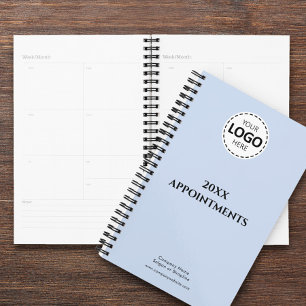 Custom Year, Logo,Text, Baby Blue Appointment Planner