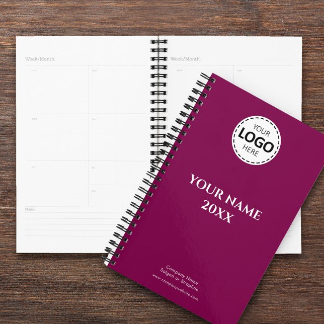 Custom Year, Logo, Text, Cerise Diary Planner (Creator Uploaded)