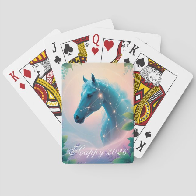 Custom Year of the Horse 2026 Playing Cards (Back)