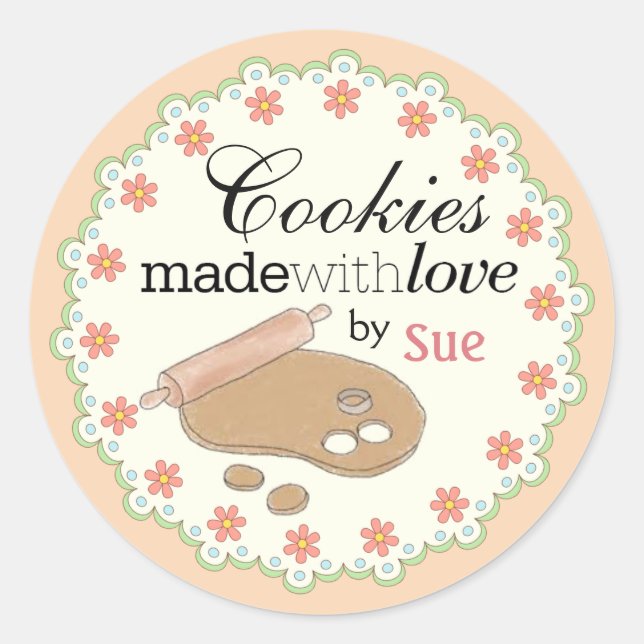 Custom Year 'Round Pastel Cookie Gift Stickers (Front)
