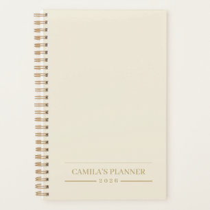 Custom Yearly Planner Sleek Neutral Design