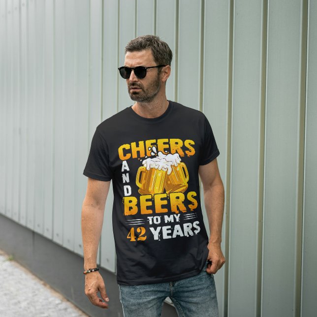 Custom Years Cheers And Beers To My Birthday Gift T-Shirt (Creator Uploaded)