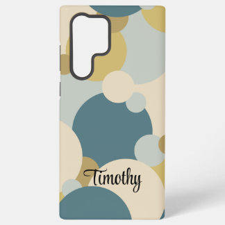 Custom yellow-blue molecule Samsung Phone Case