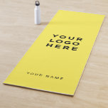 Custom Yellow Business Logo Name Instagram Yoga Mat<br><div class="desc">Custom Logo gender neutral yellow Name Company Promotional Instagram Yoga Mat featuring a simple and modern template with your business logo,  photo or image and any personalised text. Add your name,  website or social network address.</div>