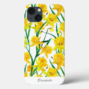 Custom Yellow Daffodil Pattern  iPhone 13 Case