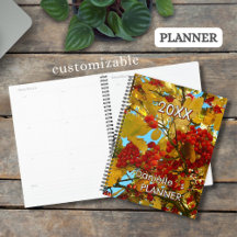 Custom Yellow Leaves Red Berry Tree Crown Photo -