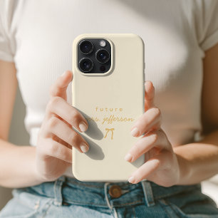 Custom Yellow Minimalist Future Mrs Bride To Be Case-Mate iPhone 14 Plus Case
