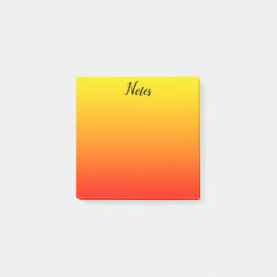 Custom Yellow, Orange, and Red Post-it Notes
