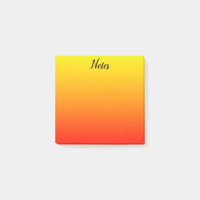 Custom Yellow, Orange, and Red Post-it Notes (Front)