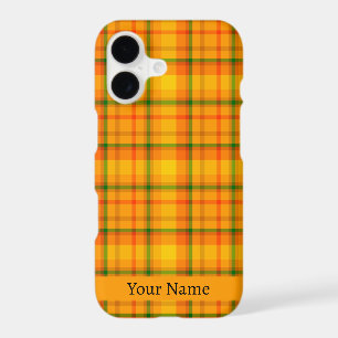 Custom Yellow Orange Retro Gingham Plaid