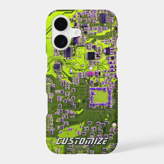 Custom Yellow PCB Circuit Board for IT Pros 2 (Back)