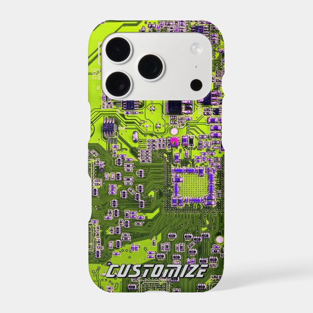 Custom Yellow PCB Circuit Board for IT Pros 2 (Back)