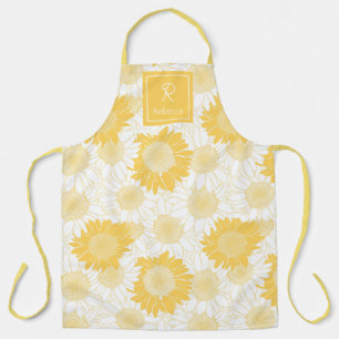 Custom Yellow Sunflower Apron