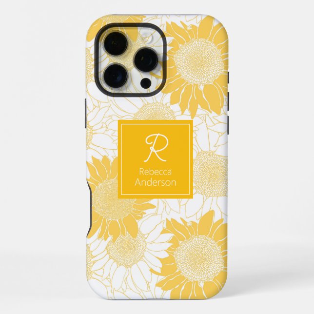 Custom Yellow Sunflower iPhone Case (Back)