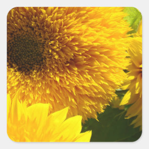 Custom Yellow Sunflower stickers Add Your Text