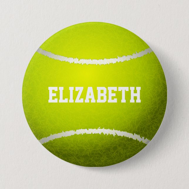 Custom Yellow Tennis Ball 7.5 Cm Round Badge (Front)