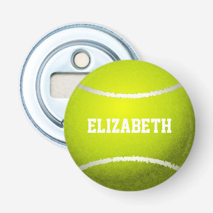 Custom Yellow Tennis Ball Bottle Opener