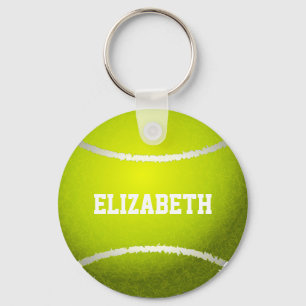 Custom Yellow Tennis Ball Key Ring