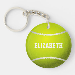Custom Yellow Tennis Ball Key Ring