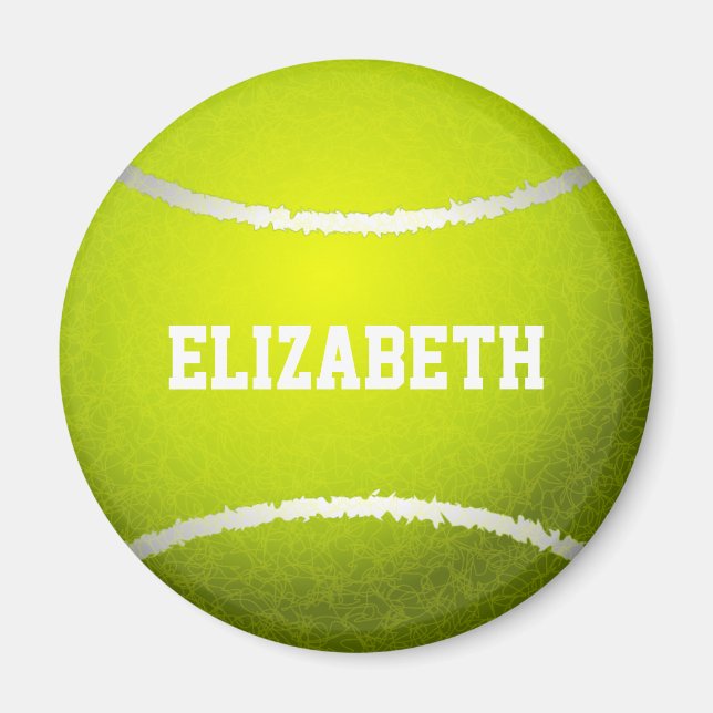 Custom Yellow Tennis Ball Magnet (Front)