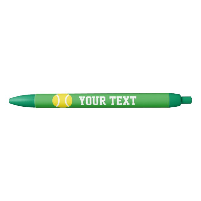 Custom yellow tennis ball sports pen | Add text (Front)