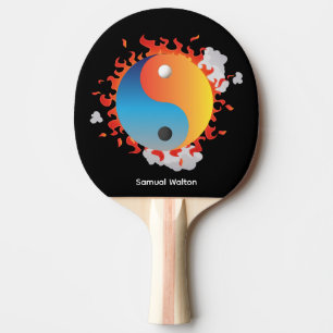 Custom Ying Yang, Zen Taoism Symbol, Male Female Ping Pong Paddle