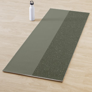 Custom Yoga Mat – Moss Green Split Design
