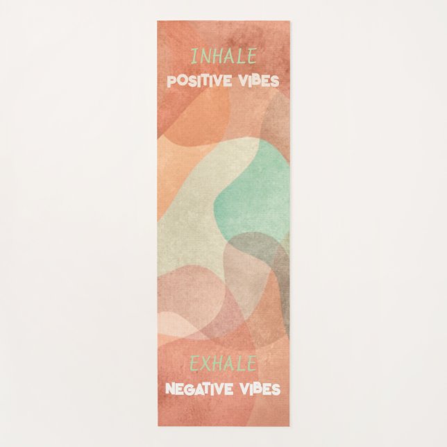 Custom yoga mat positive vibes (Front)