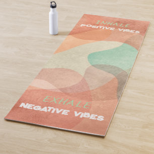 Custom yoga mat positive vibes