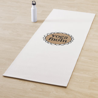 Custom YOGA MOM Scalloped Edge Yoga Mat