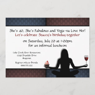 Custom Yoga Party Invitations