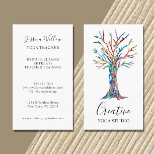 Custom Yoga Studio Business Card